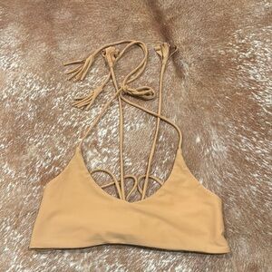 KAOHS Tan Crop Backless Tank Top